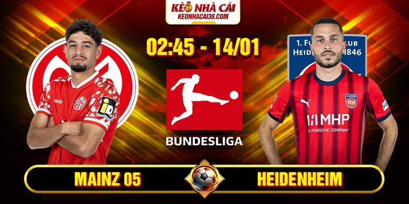 Soi Kèo Mainz 05 Vs Heidenheim 2h45 14/1 - Bundesliga